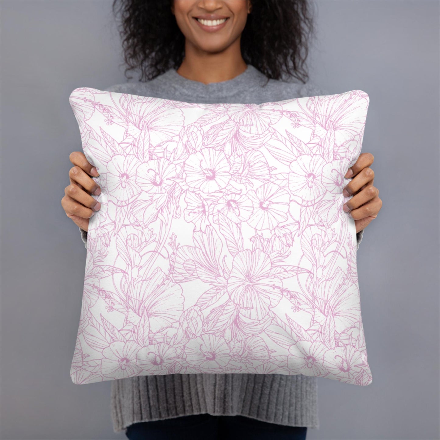 Pink Hibiscus Pillow
