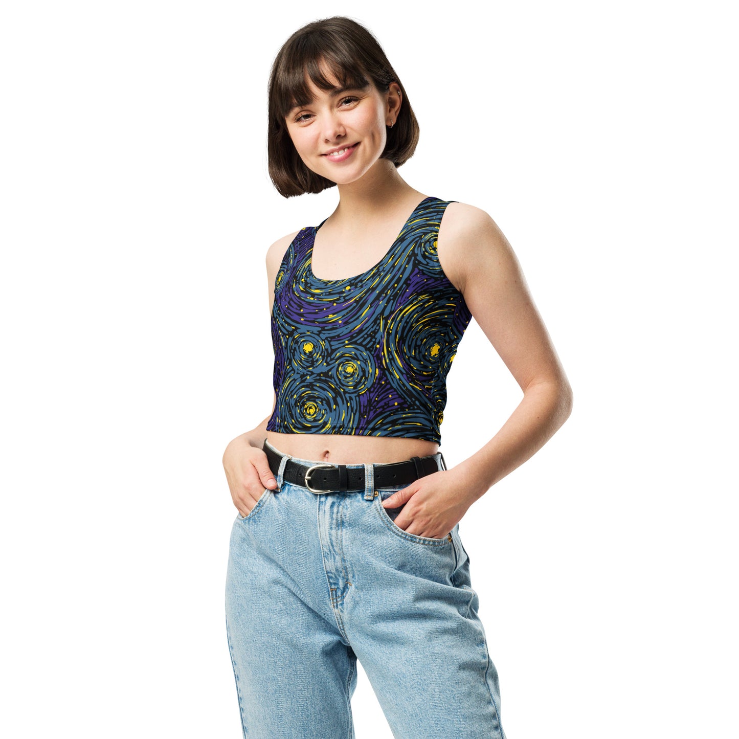 Starry Sky Dark Crop Top
