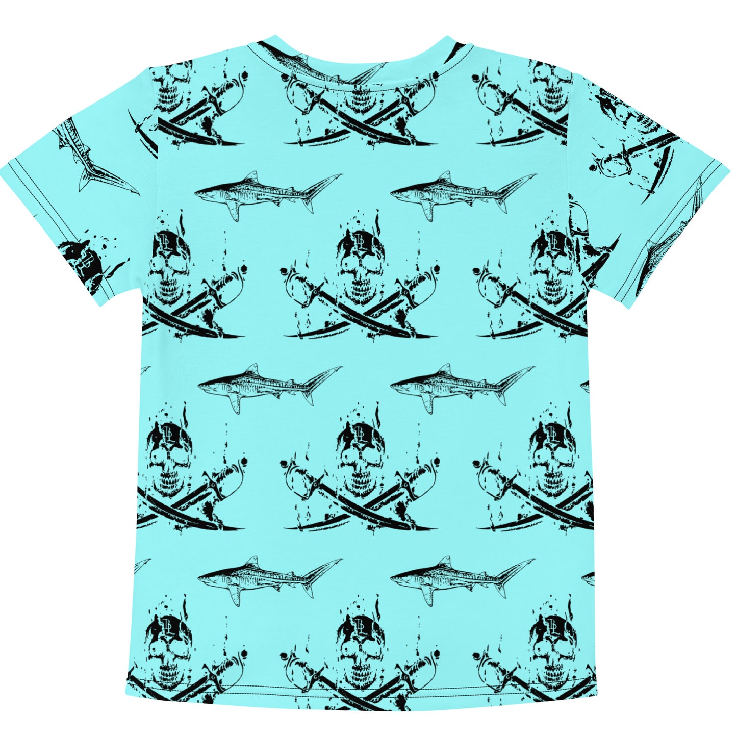 Blue Danger Kids crew neck t-shirt