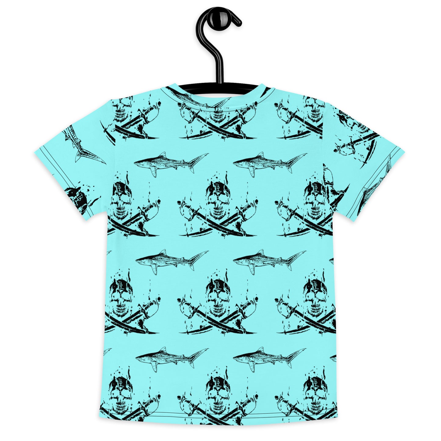 Blue Danger Kids crew neck t-shirt