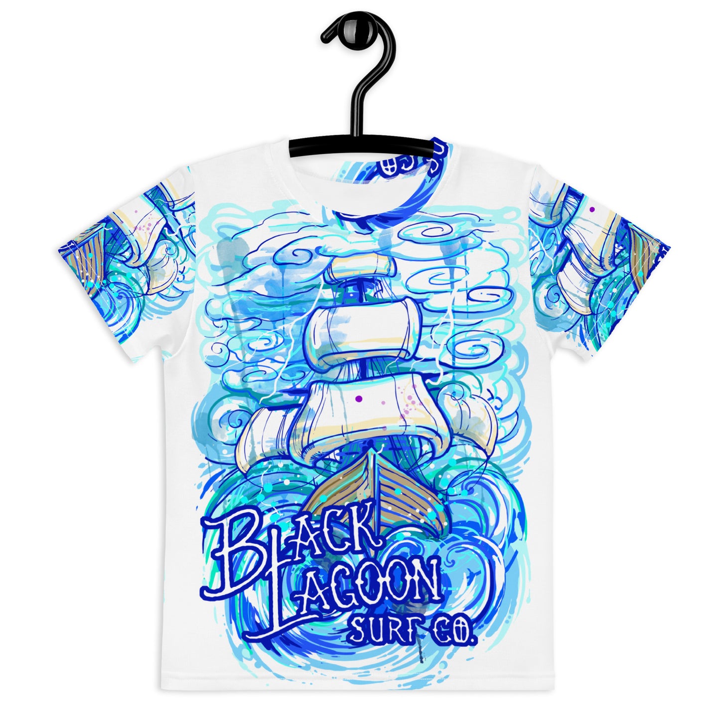 Black Lagoon Blue Storm Kids crew neck t-shirt