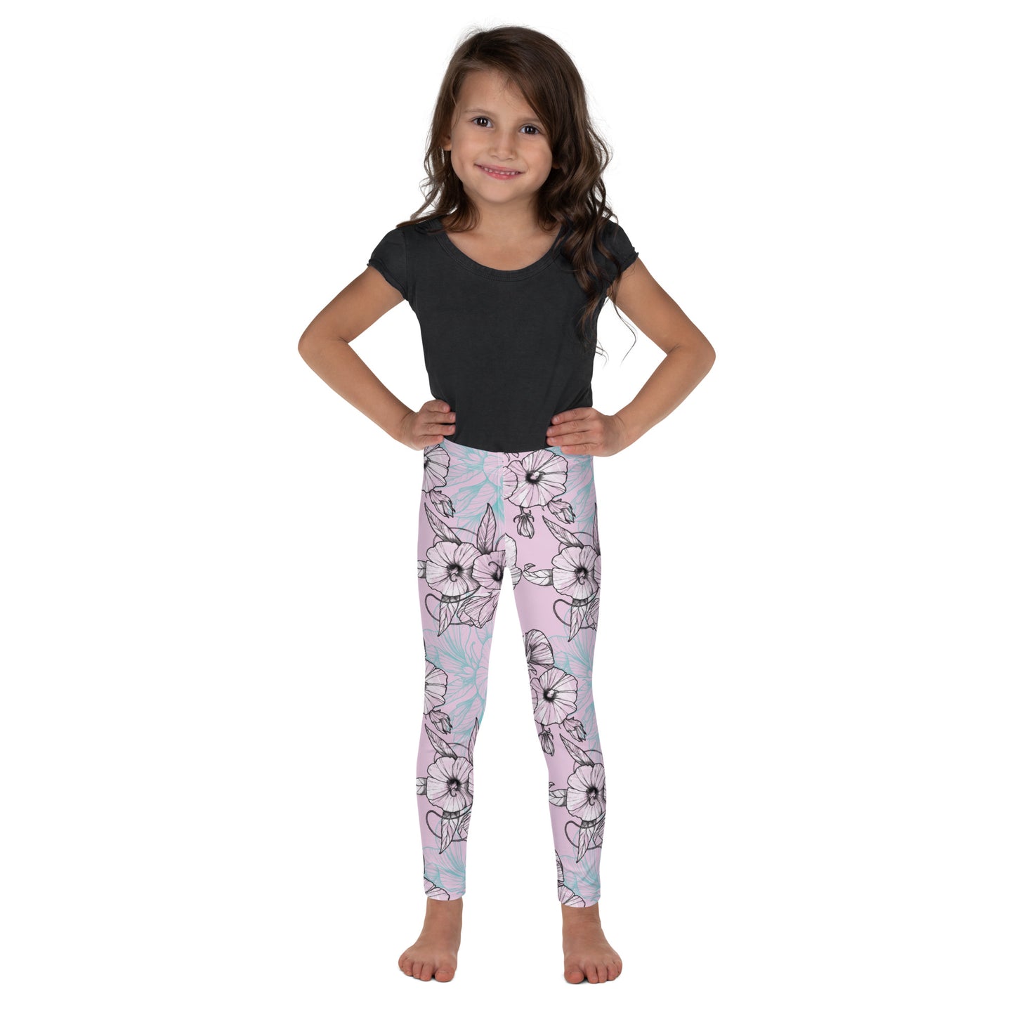 White Hibiscus Kid's Leggings