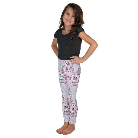 White Hibiscus Kid's Leggings