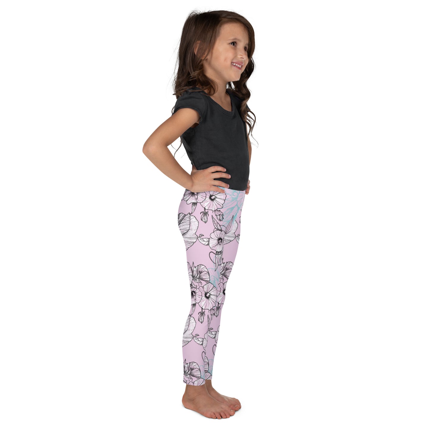 White Hibiscus Kid's Leggings