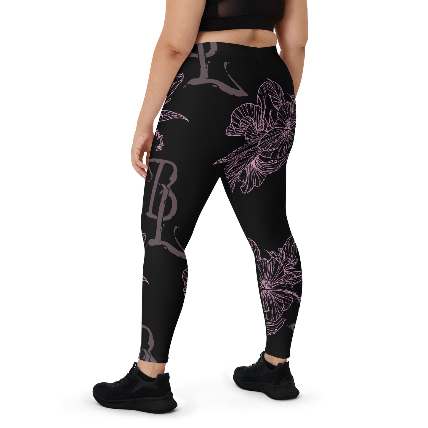 Pink Hibiscus Leggings