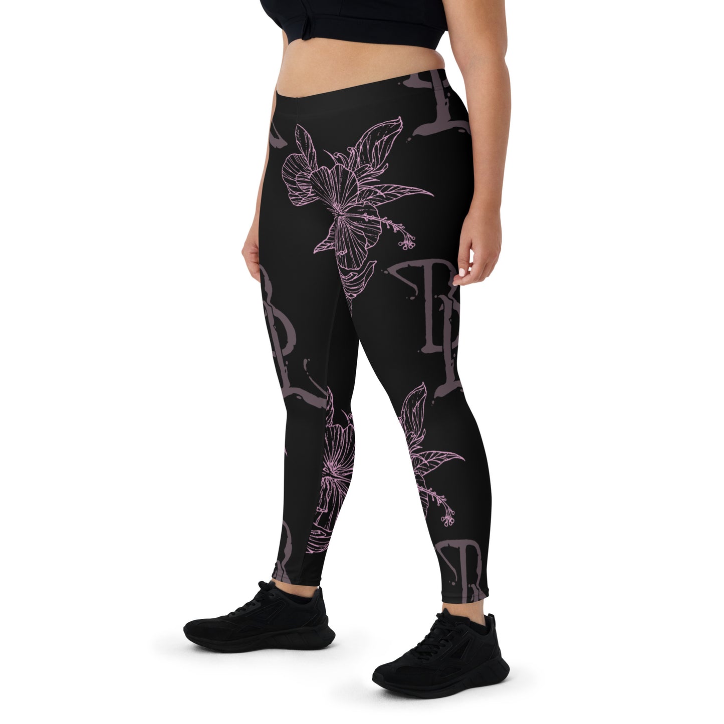 Pink Hibiscus Leggings