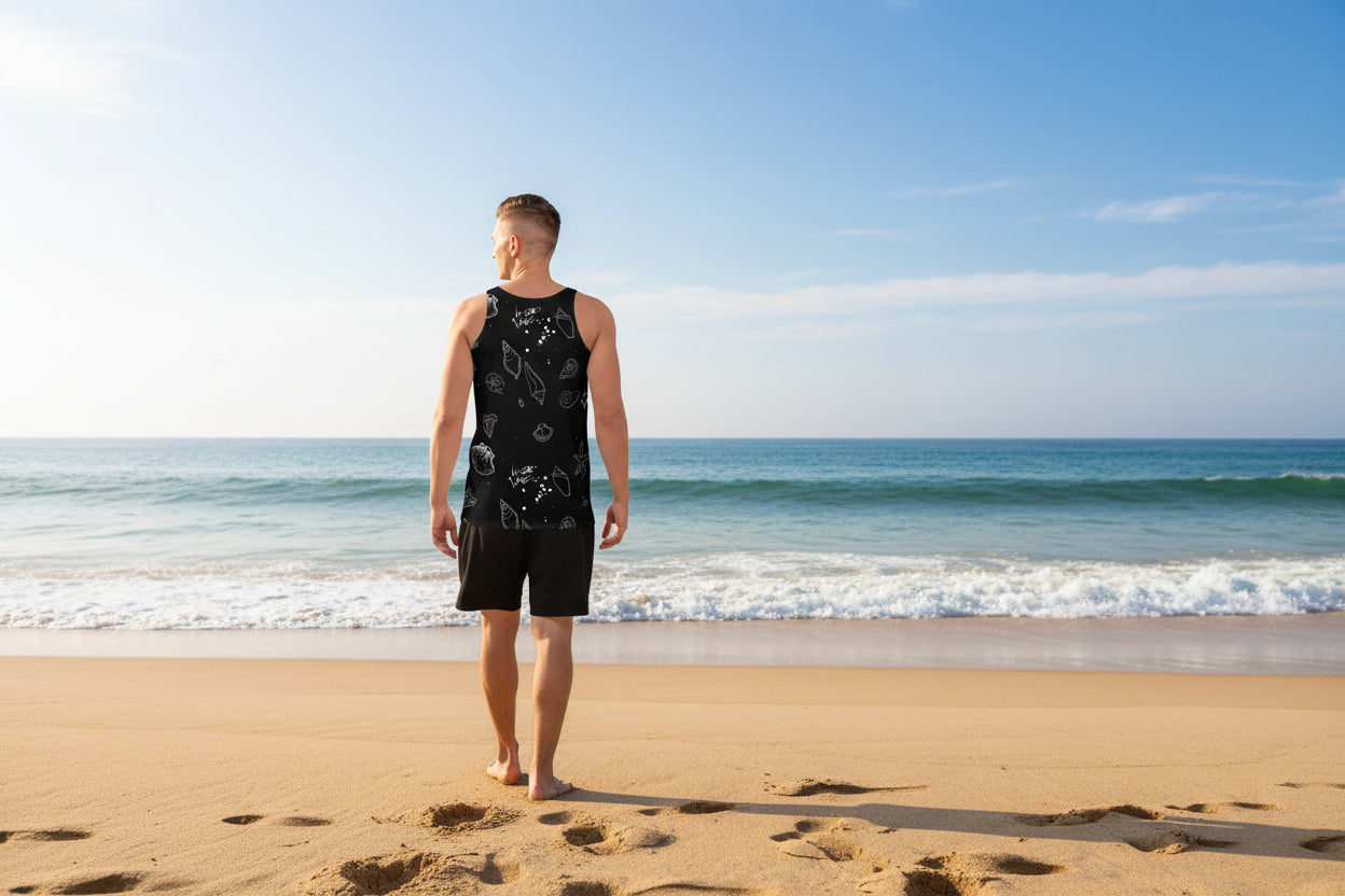 Beachcomber Black Unisex Tank Top