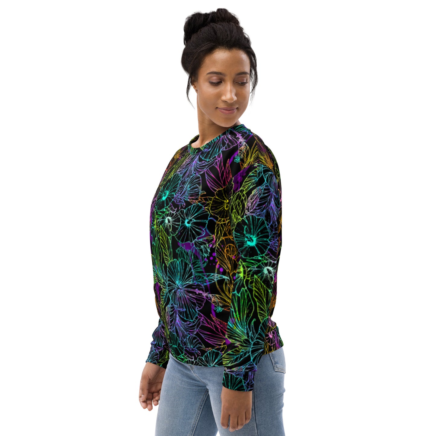 Rainbow Hibiscus Unisex Sweatshirt