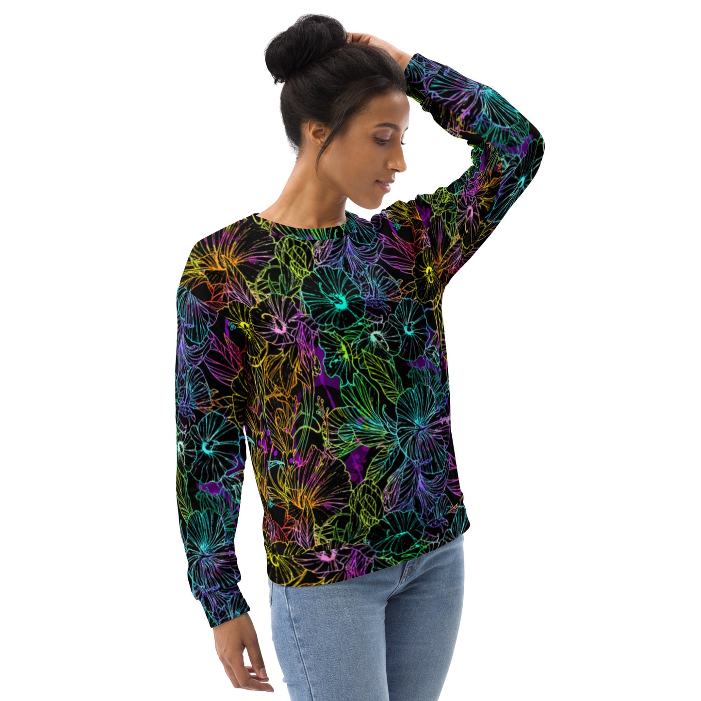 Rainbow Hibiscus Unisex Sweatshirt