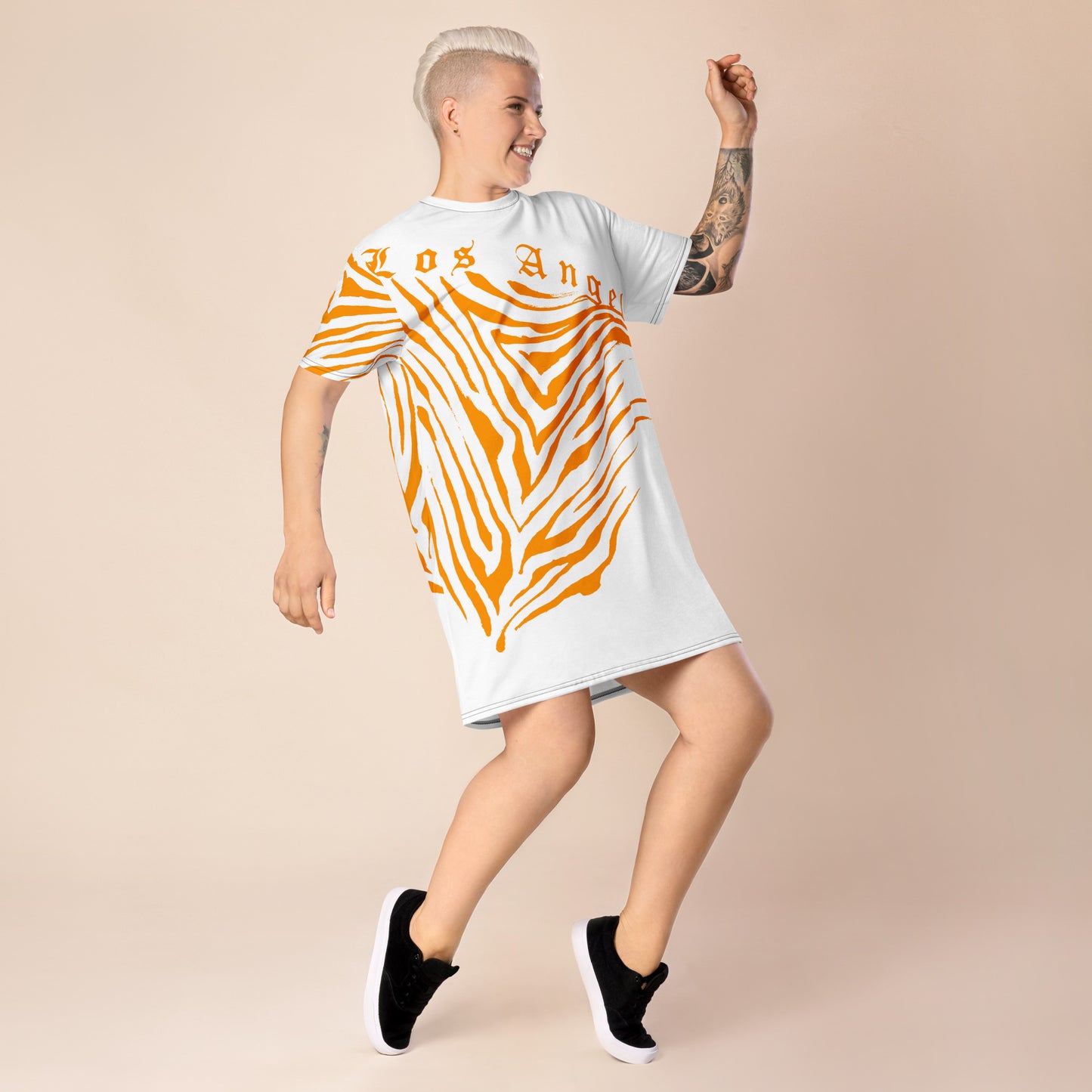 Los Angeles Tiger Print Classic T-shirt dress