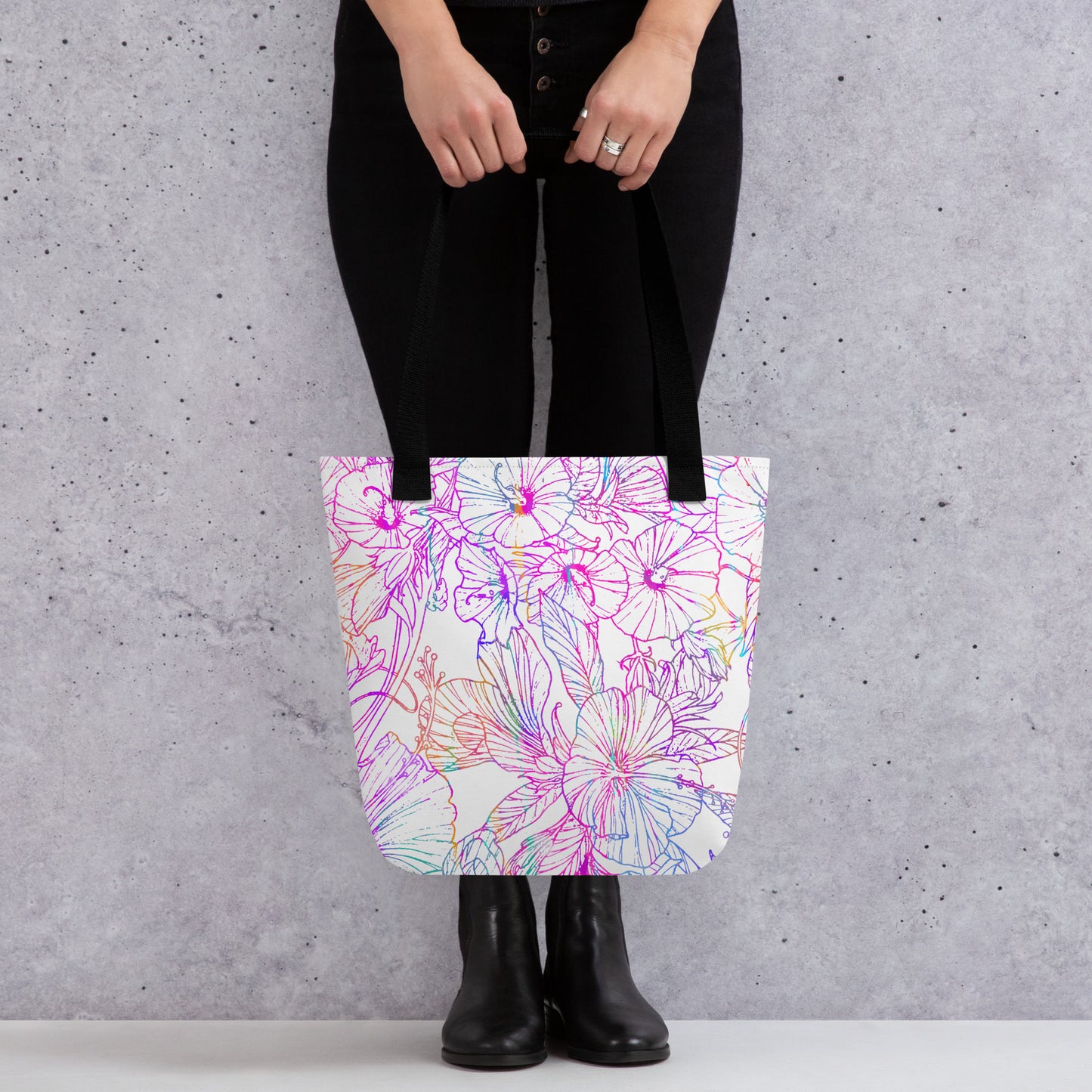 Rainbow Hibiscus Tote bag
