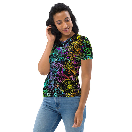 Rainbow Hibiscus Dark Women's T-shirt