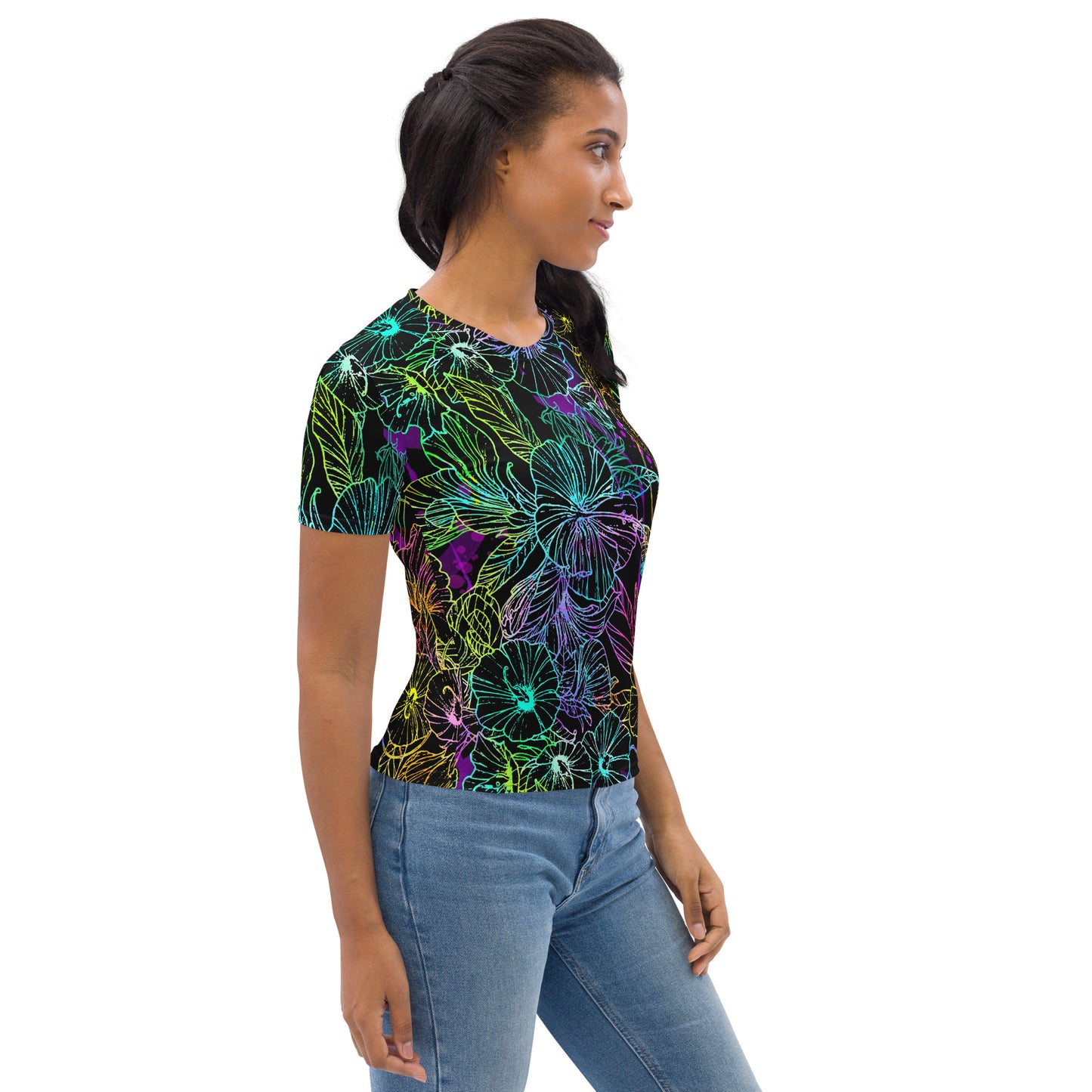 Rainbow Hibiscus Dark Women's T-shirt