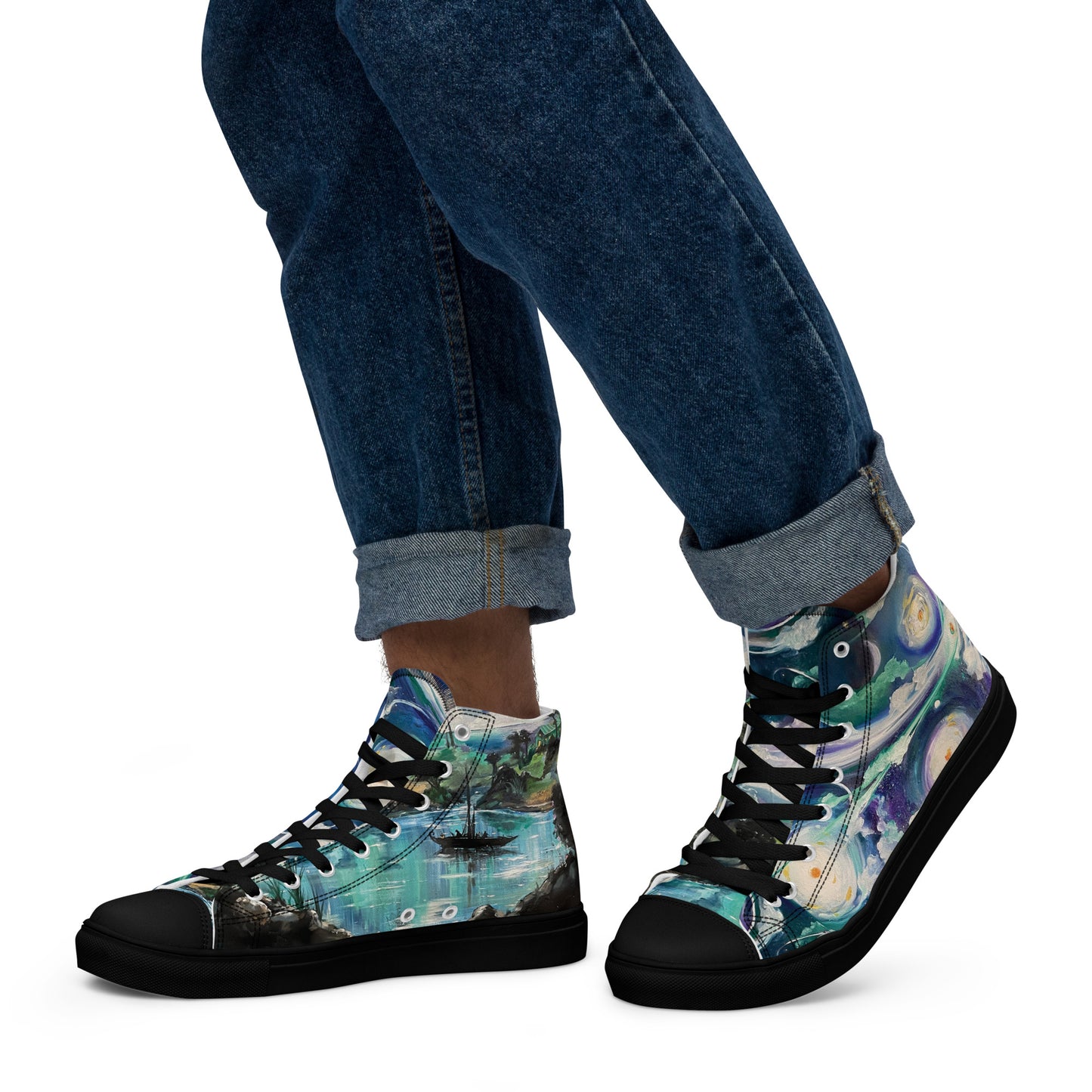Men’s high top canvas shoes