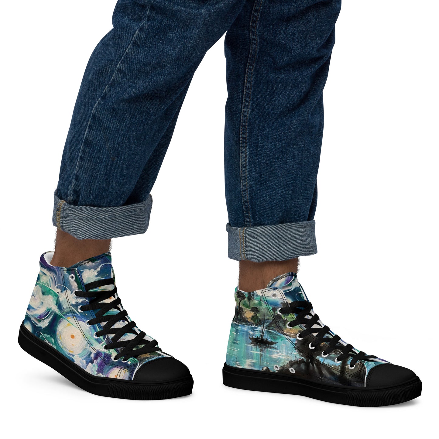 Men’s high top canvas shoes