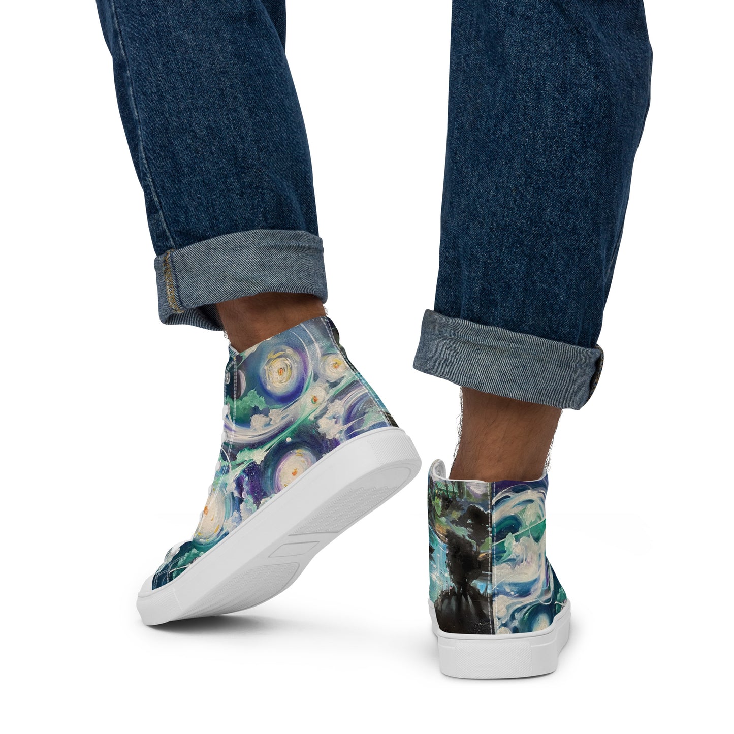 Men’s high top canvas shoes