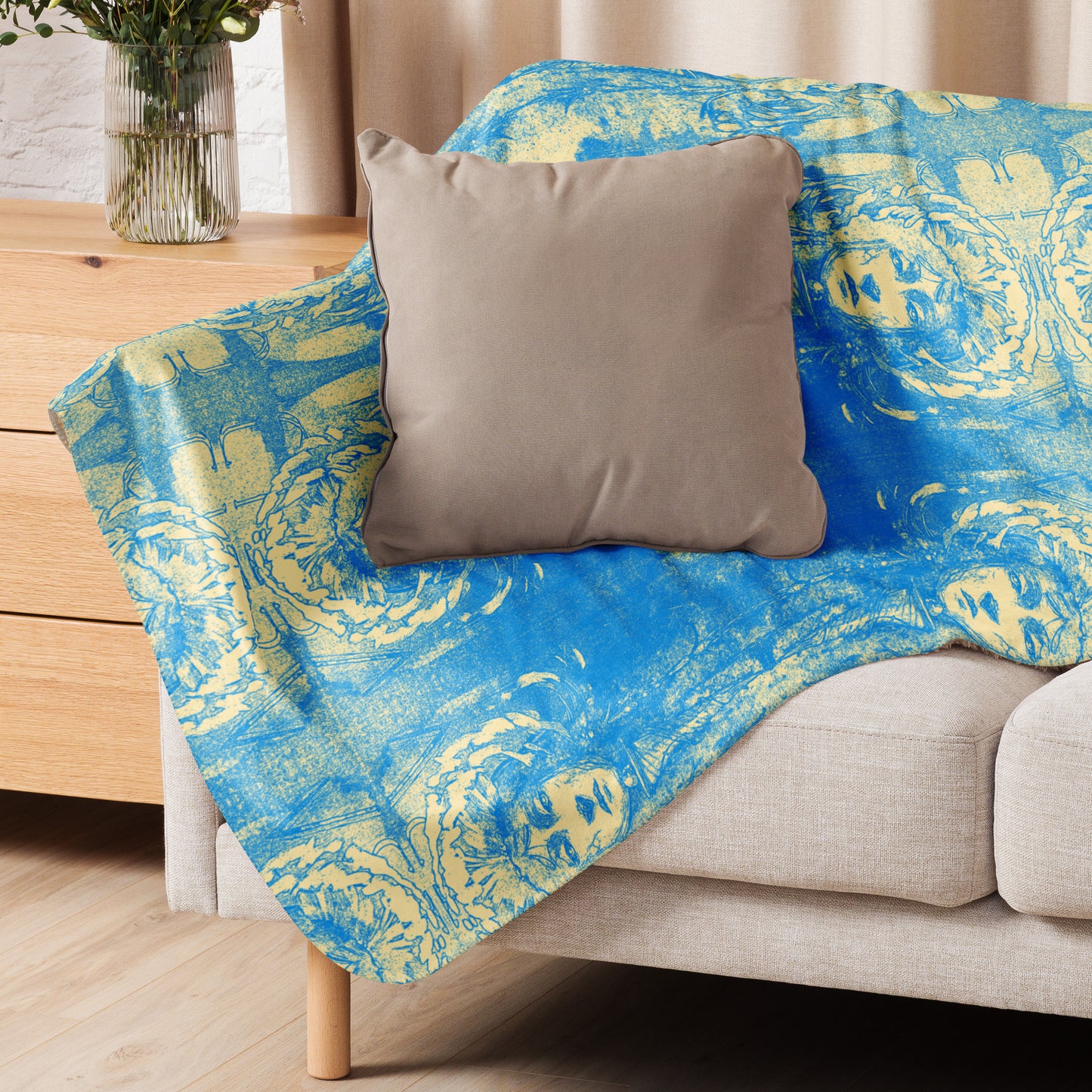BLUE CITRV Sherpa blanket