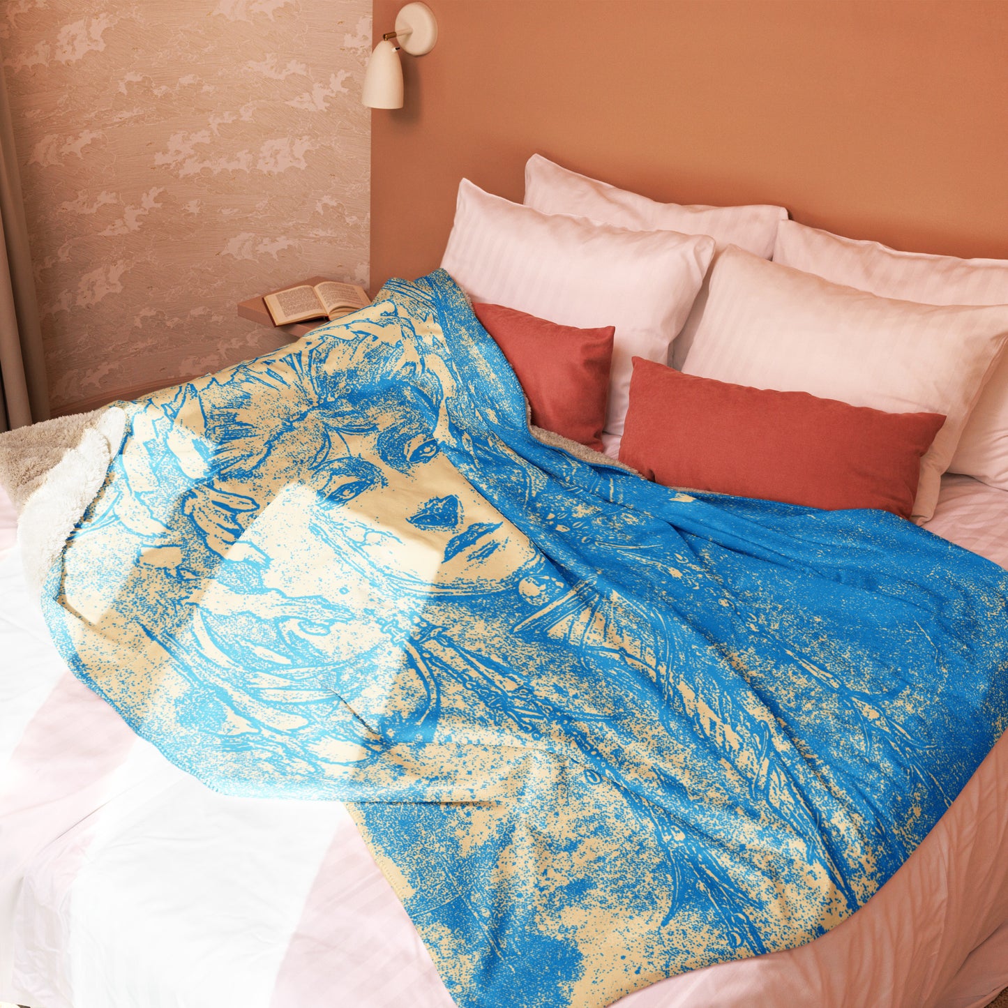 BLUE CITRV Sherpa blanket