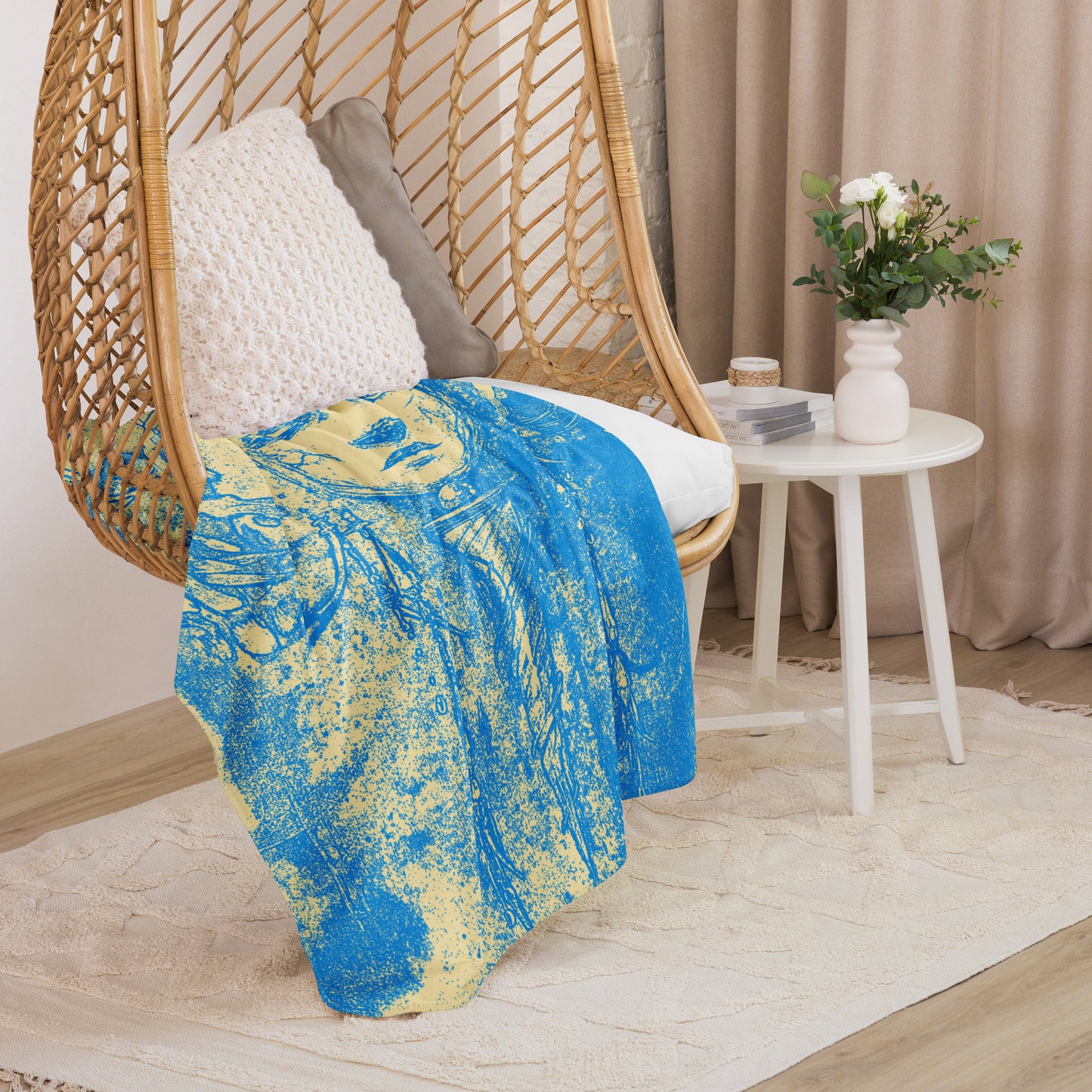 BLUE CITRV Sherpa blanket