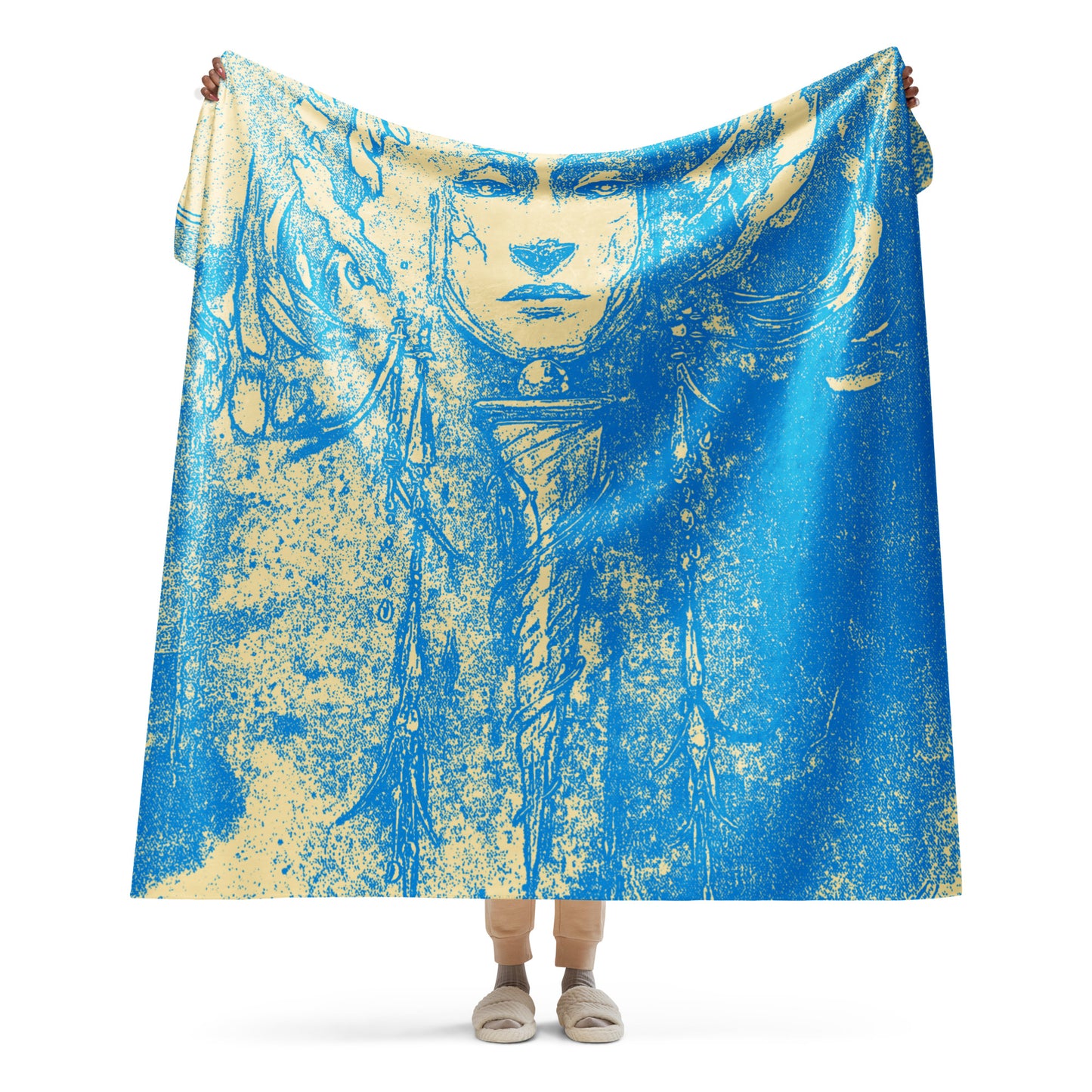 BLUE CITRV Sherpa blanket