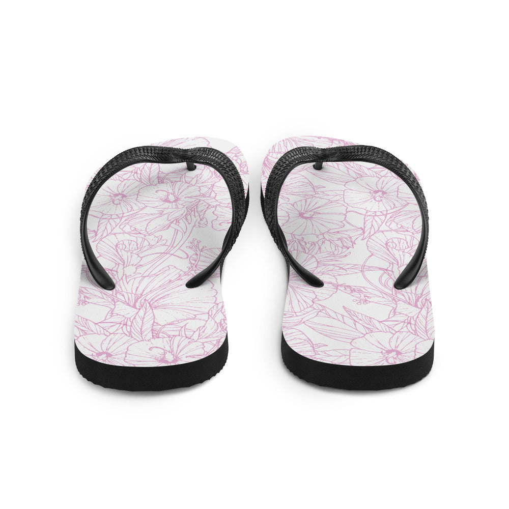 Pink Hibiscus Flip-Flops