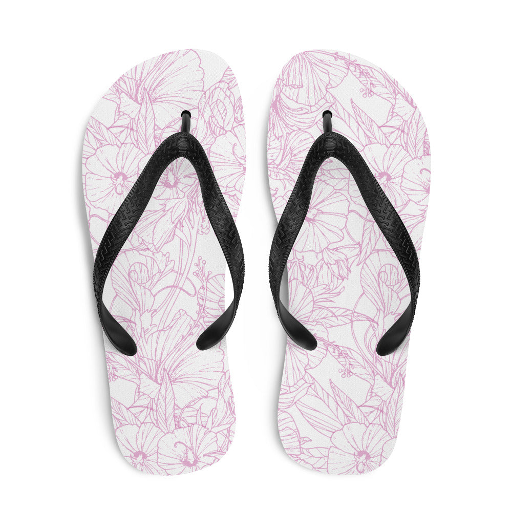 Pink Hibiscus Flip-Flops