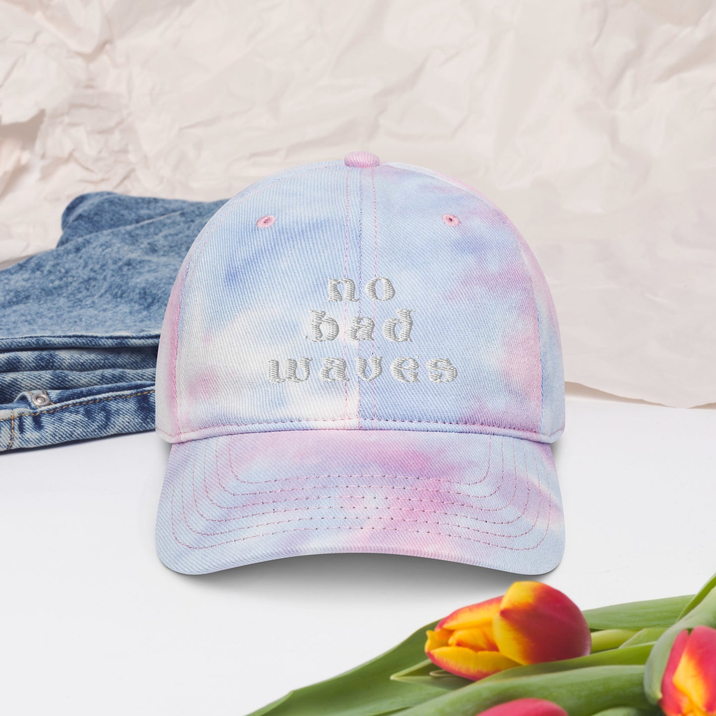 No Bad Waves Tie dye hat
