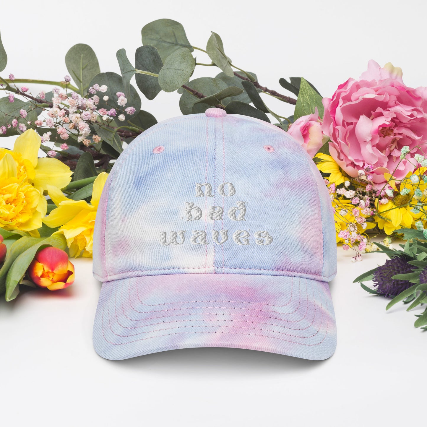 No Bad Waves Tie dye hat