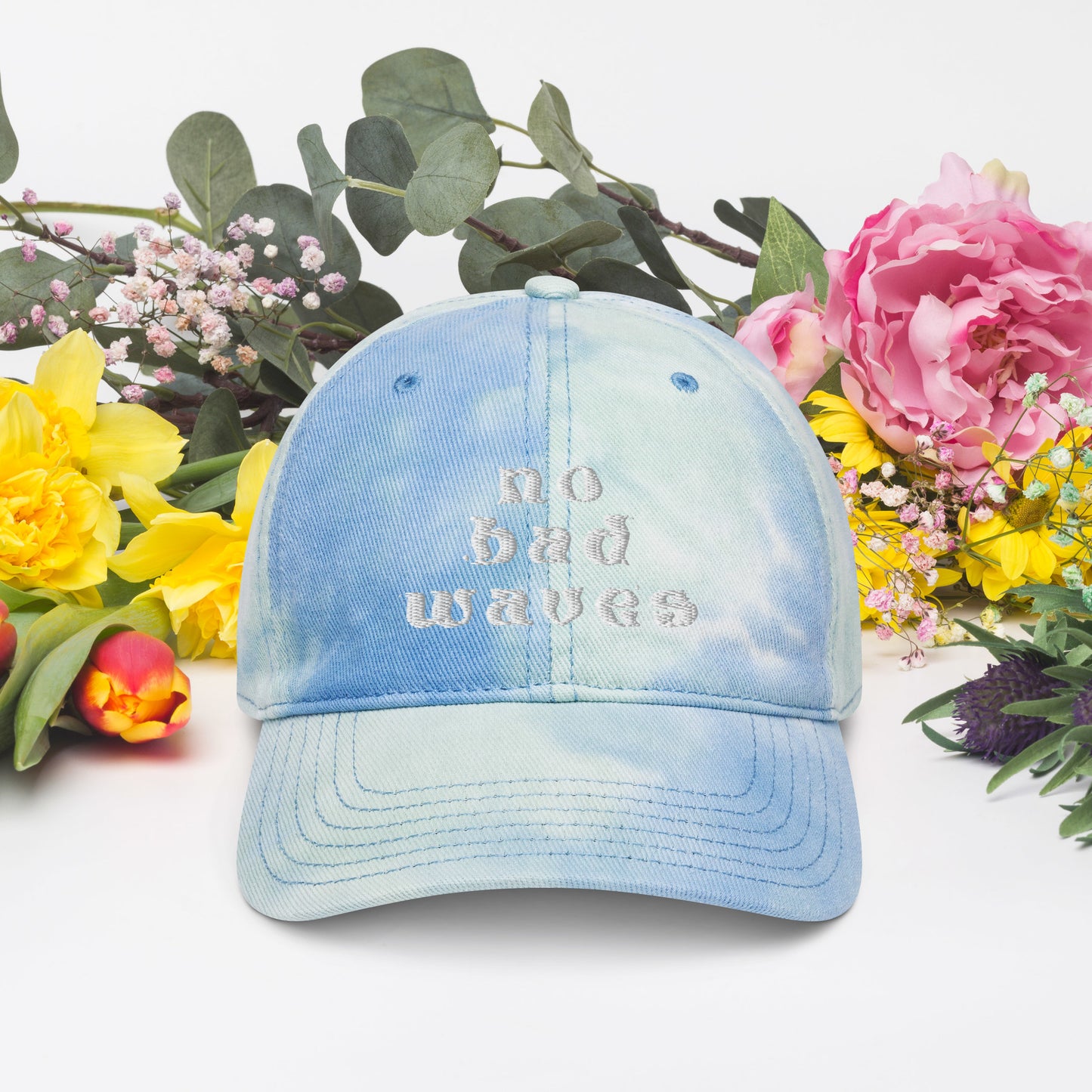 No Bad Waves Tie dye hat