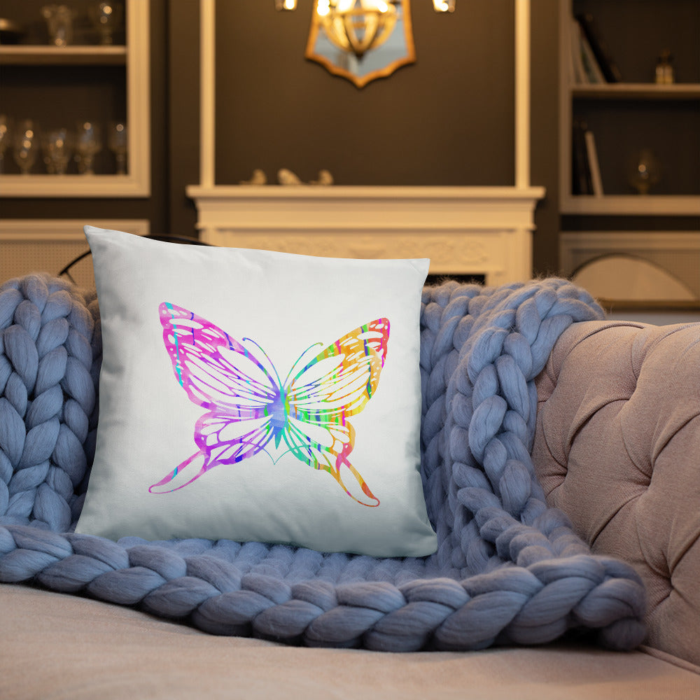 Color Splash butterfly Pillow