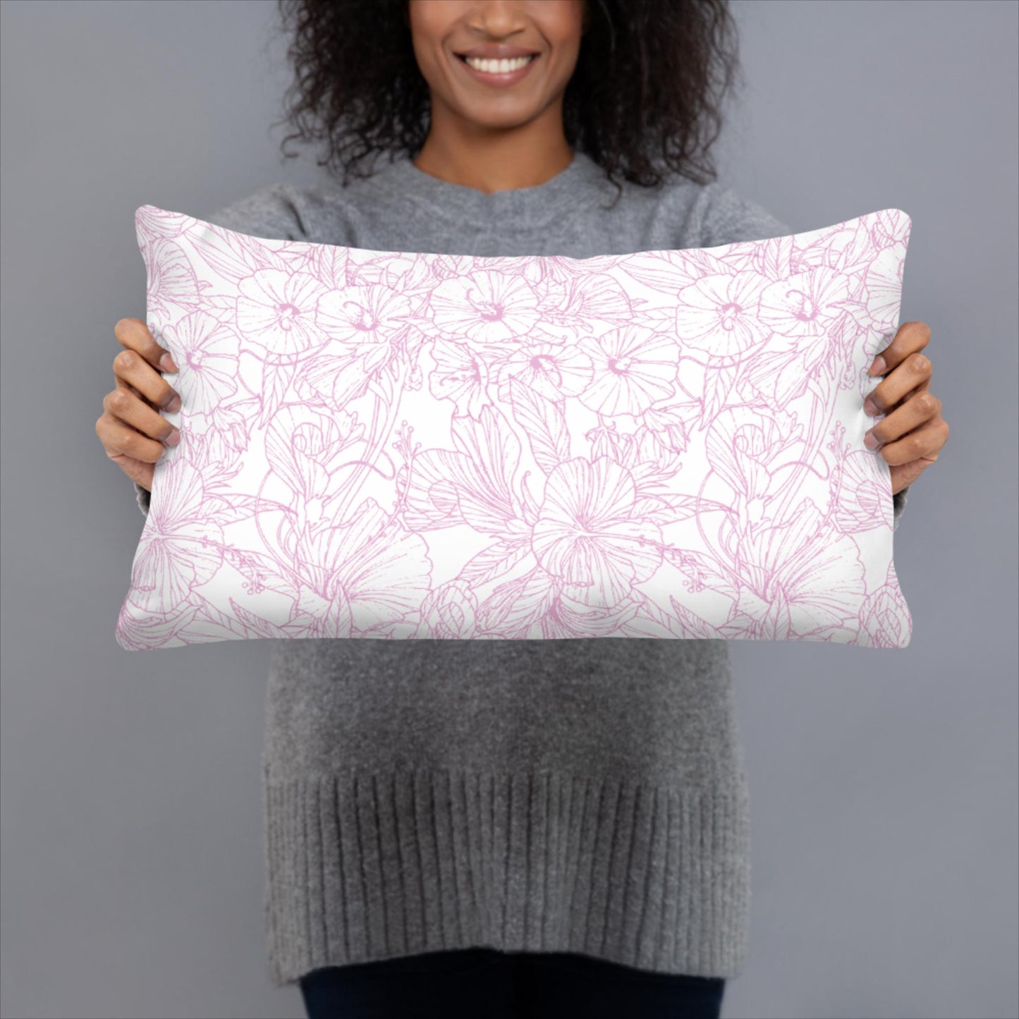 Pink Hibiscus Pillow