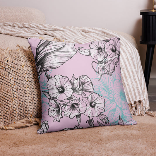 White Hibiscus Basic Pillow
