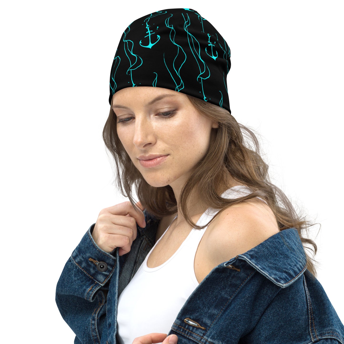 Drop Anchor All-Over Print Beanie