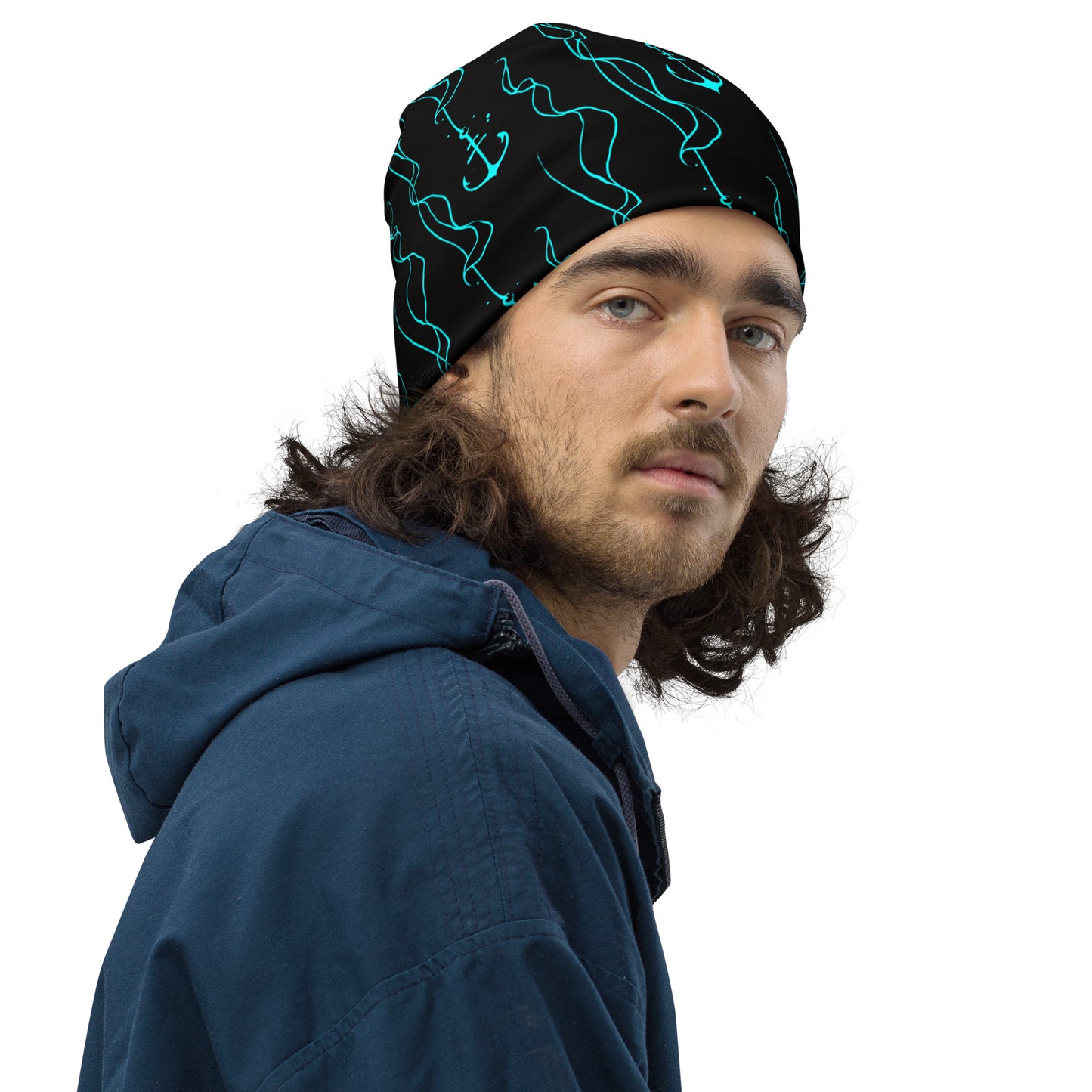 Drop Anchor All-Over Print Beanie