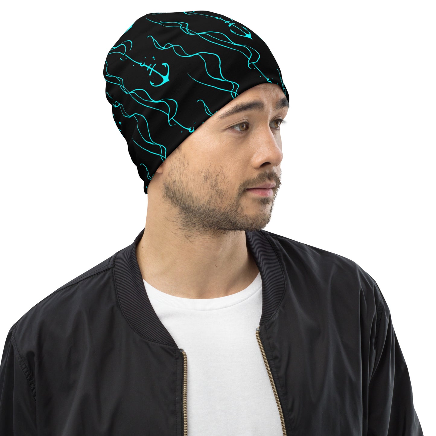 Drop Anchor All-Over Print Beanie