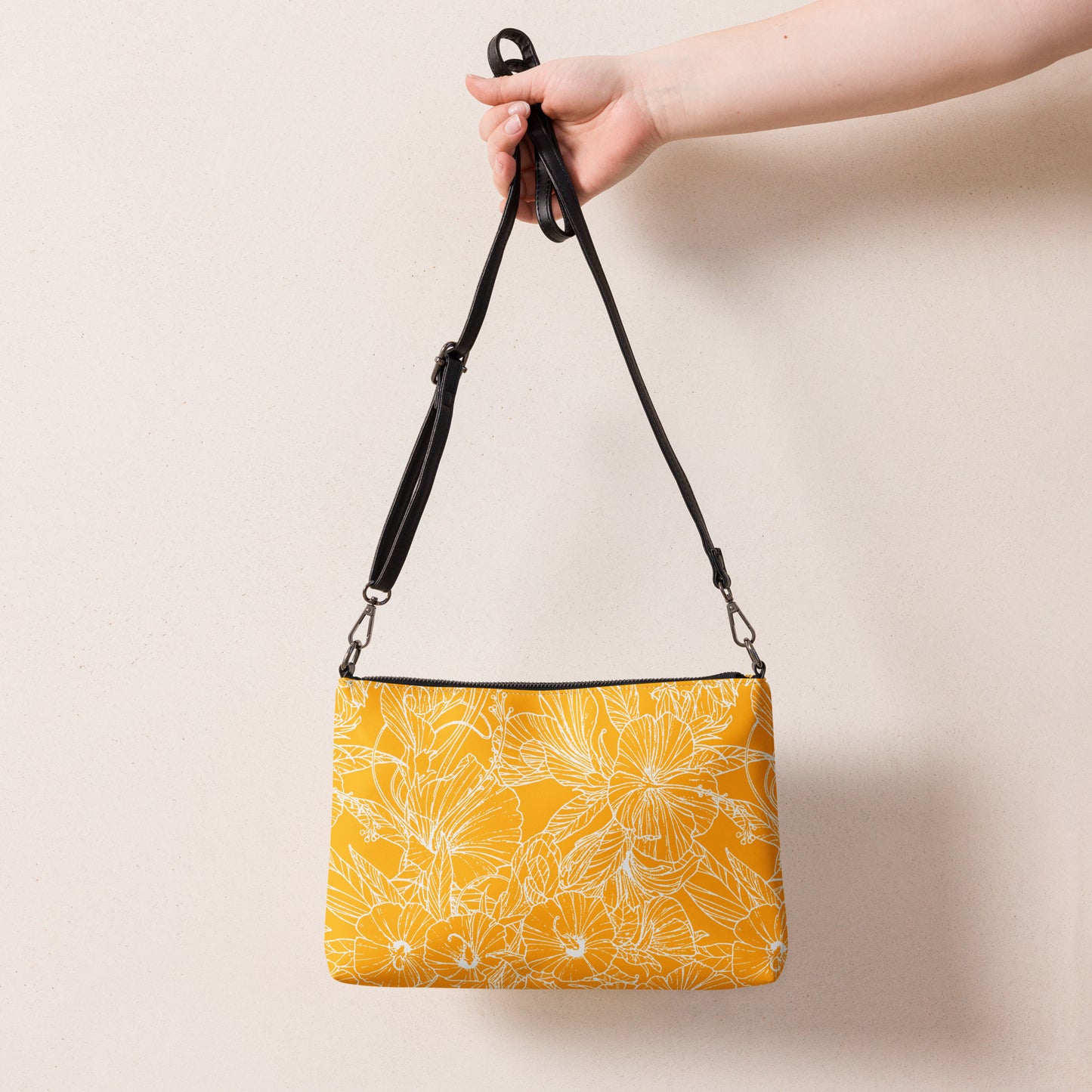 Orange Hibiscus Crossbody bag