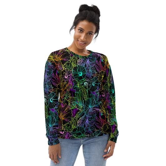 Rainbow Hibiscus Unisex Sweatshirt