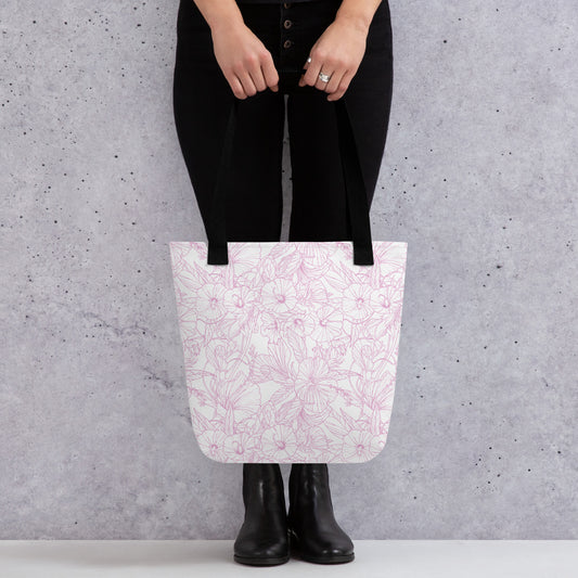 Pink Hibiscus Tote Bag