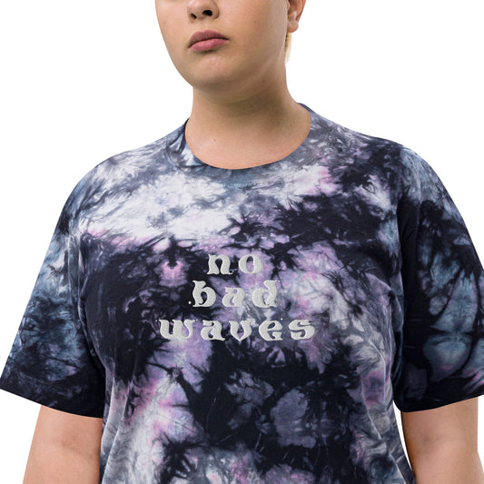 No Bad Waves Oversized Tie-dye T-shirt