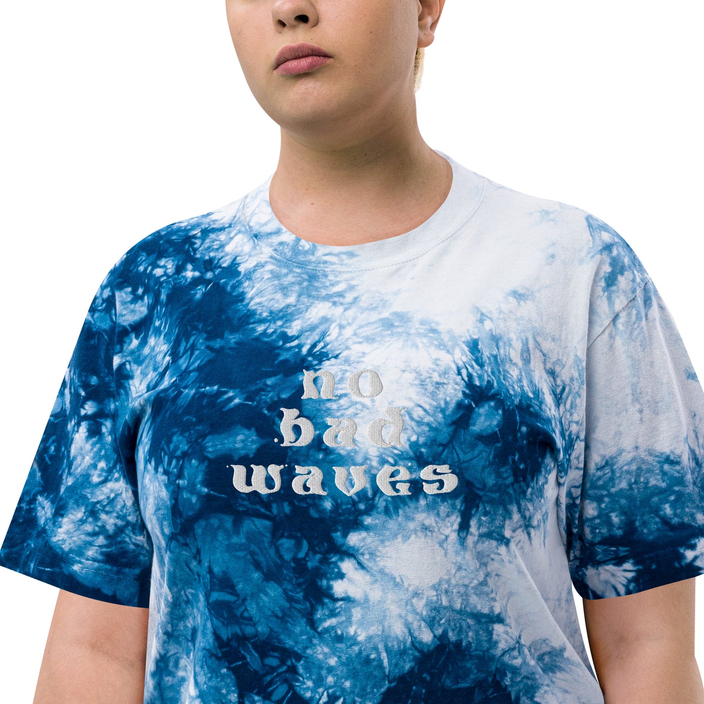 No Bad Waves Oversized Tie-dye T-shirt