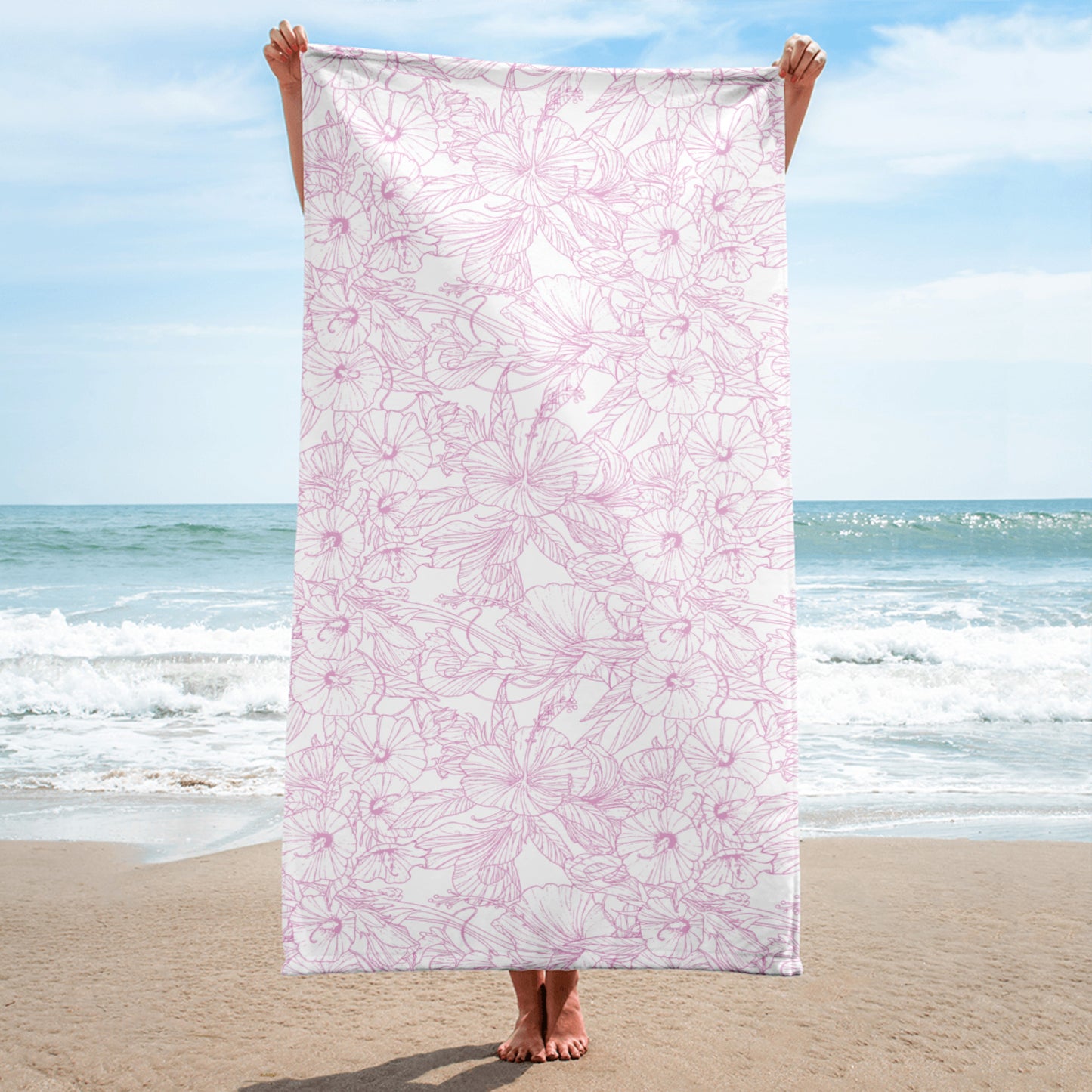 Pink Hibiscus Towel