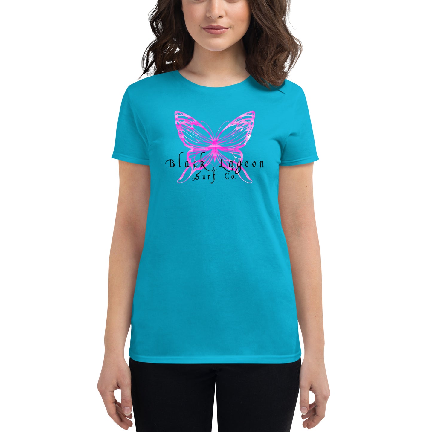 Black Lagoon Pink Butterfly Women's short sleeve t-shirt